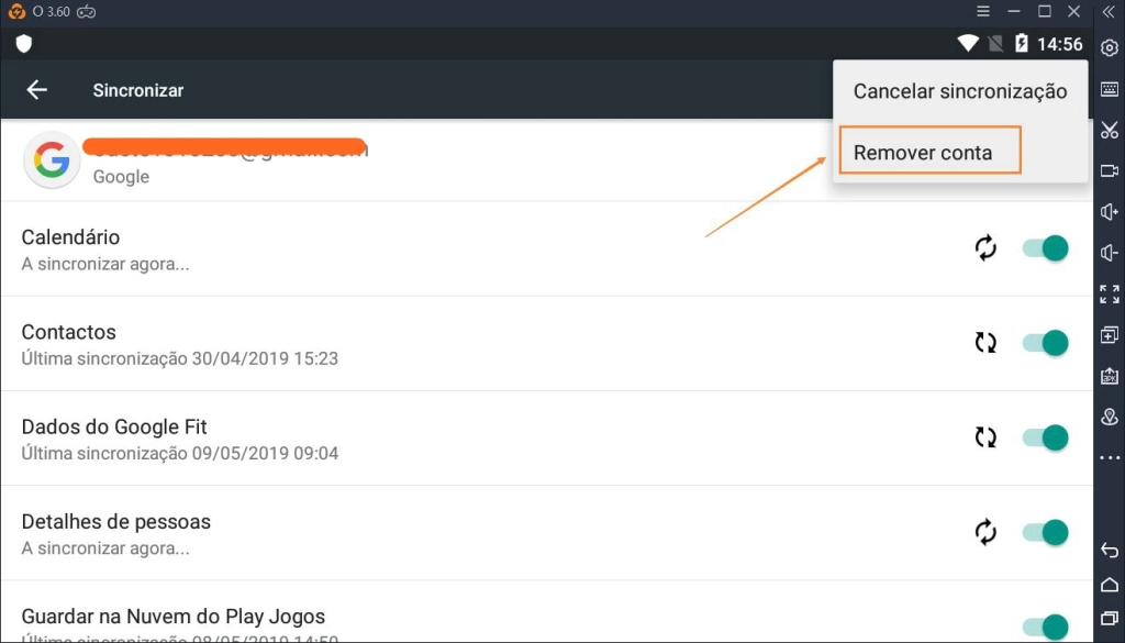 Como sair da conta do Google do LDPlayer