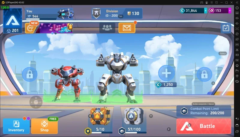 Como jogar Mech Arena: Robot Showdown com 120FPS ?