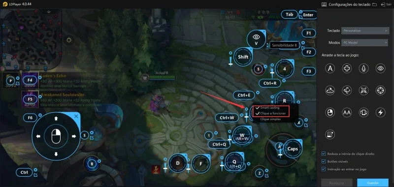 Introdução do teclados de League of Legends: Wild Rift