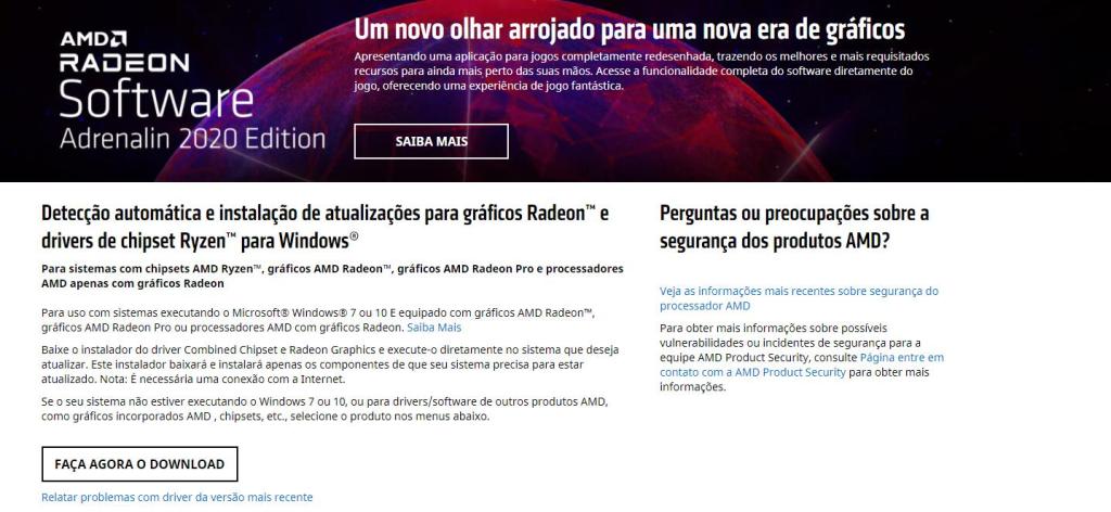 Como atualizar o driver gráfico