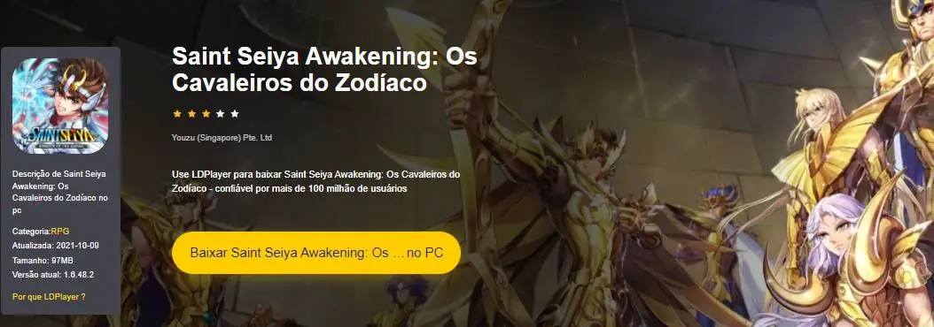 Guia dos melhores Saints para jogar em Saint Seiya: Awakening!