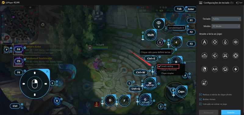 Introdução do teclados de League of Legends: Wild Rift