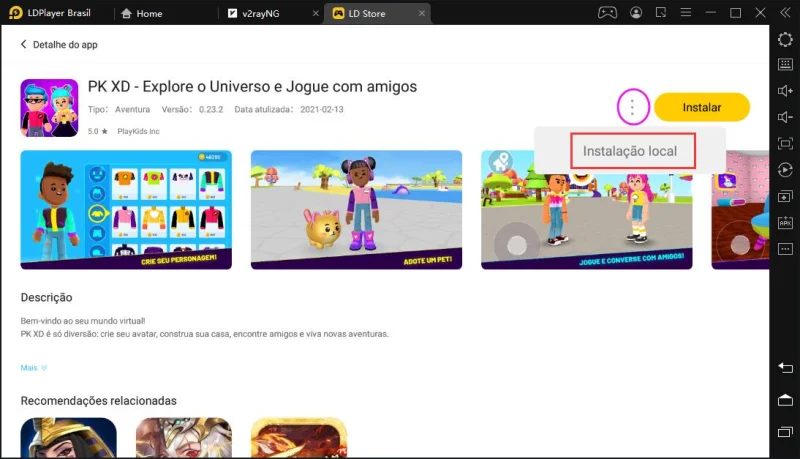 Como obter arquivos de APK de jogos ou aplicativos instalados no emulador ?