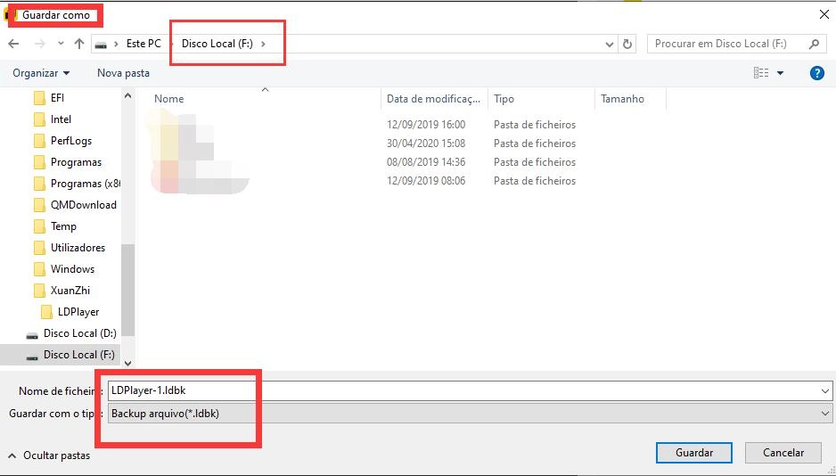 Como fazer backup e restauração no emulador ?