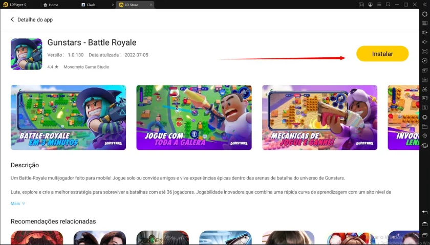Como jogar o Gunstars - Battle Royale com o melhor emulador de PC