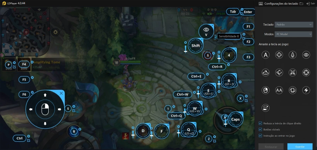 Introdução do teclados de League of Legends: Wild Rift 