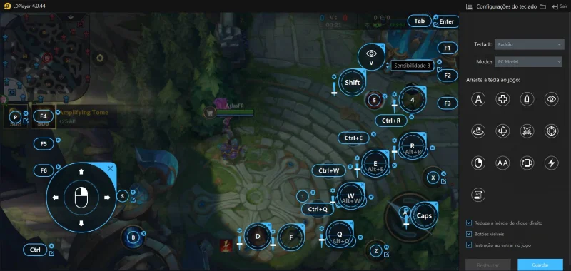 Introdução do teclados de League of Legends: Wild Rift