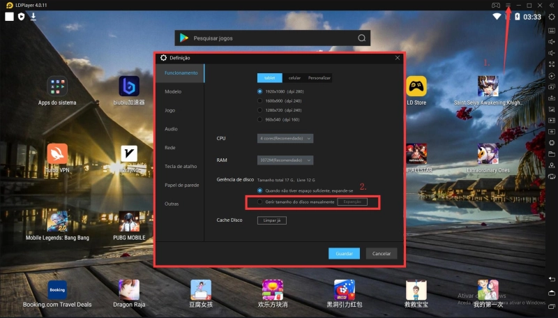 Como guardar os dados de emulador no pendriver ou outro ficheiro ?