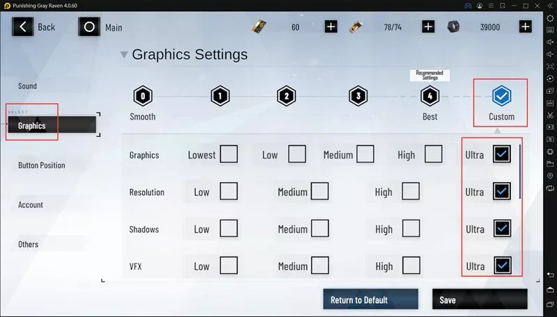 120 FPS: Configurações de Punishing: Gray Raven on PC