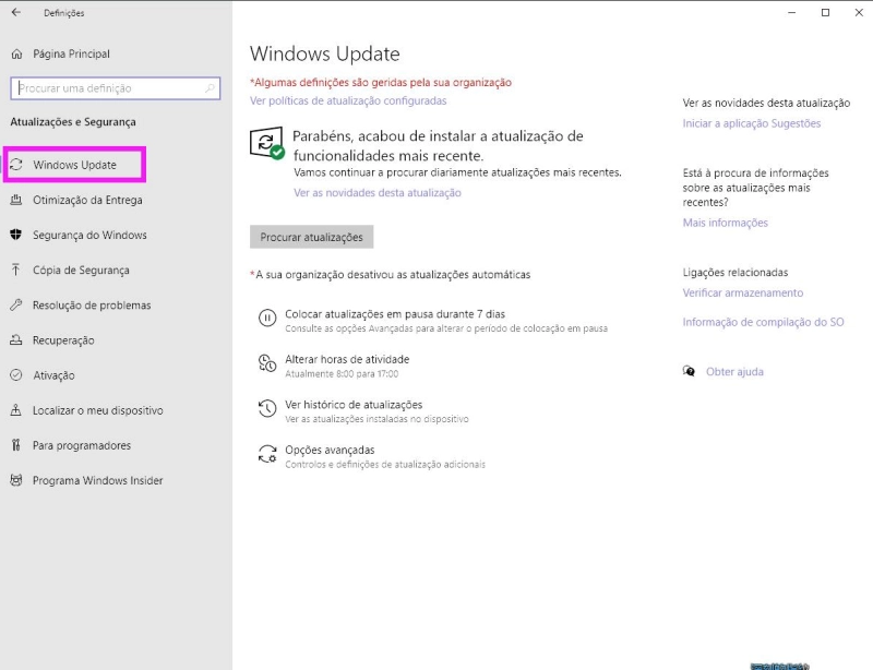 Trava em 43%,50%,94%,e aparece tela azul após atualização de Windows