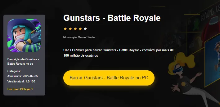 Entre nos campos de batalha em Gunstars - Battle Royale! Dicas e como iniciar no jogo