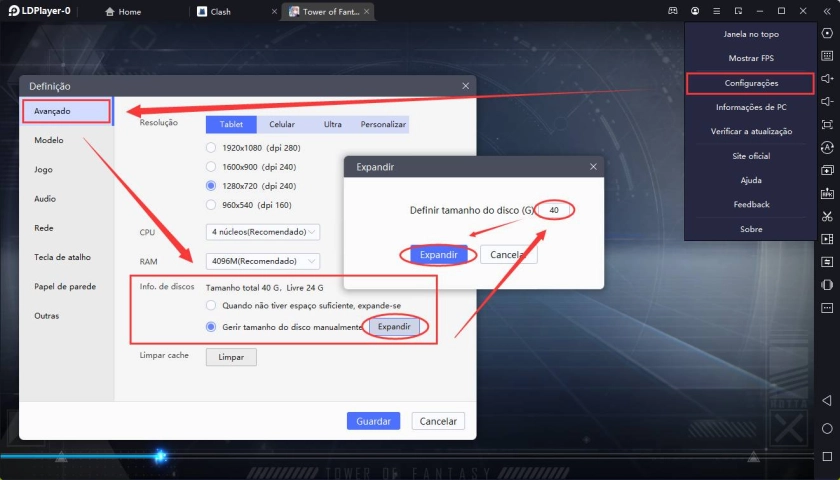 Como resolver o problema do espaço insuficiente de Tower of Fantasy