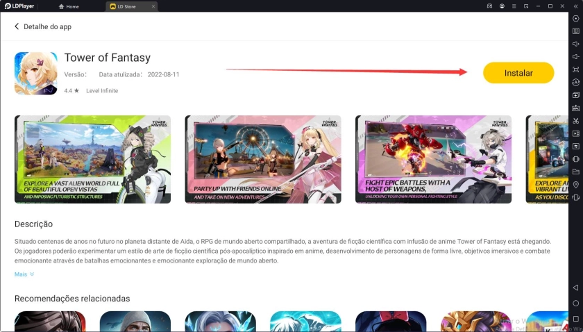 Como jogar o Tower of Fantasy com o melhor emulador de PC