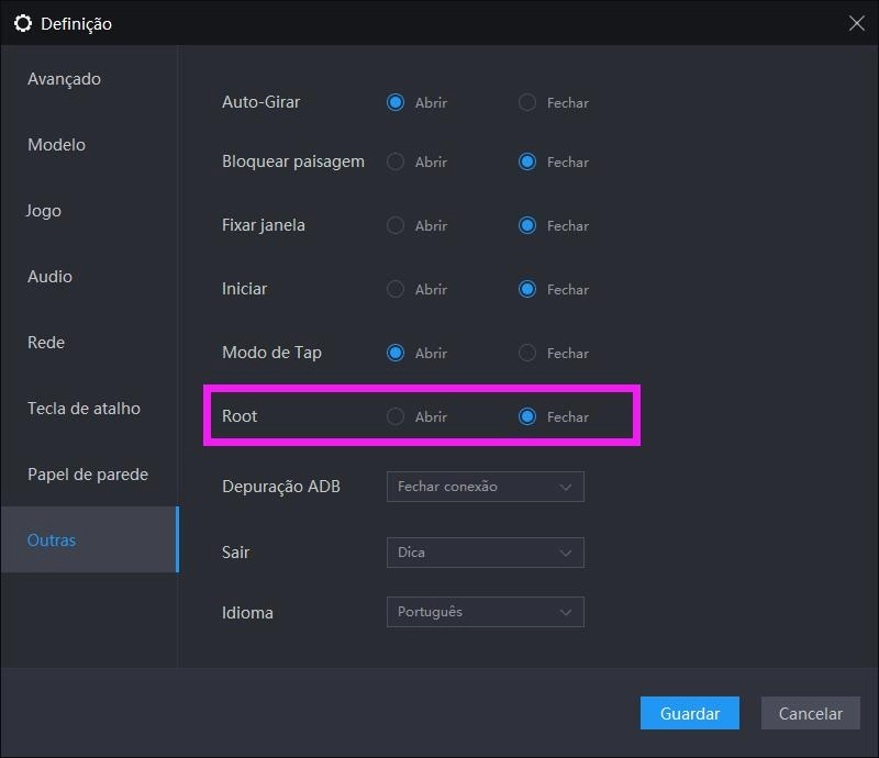 As permissões de Root e ADB são desativadas após V3.102 e V4.0.37