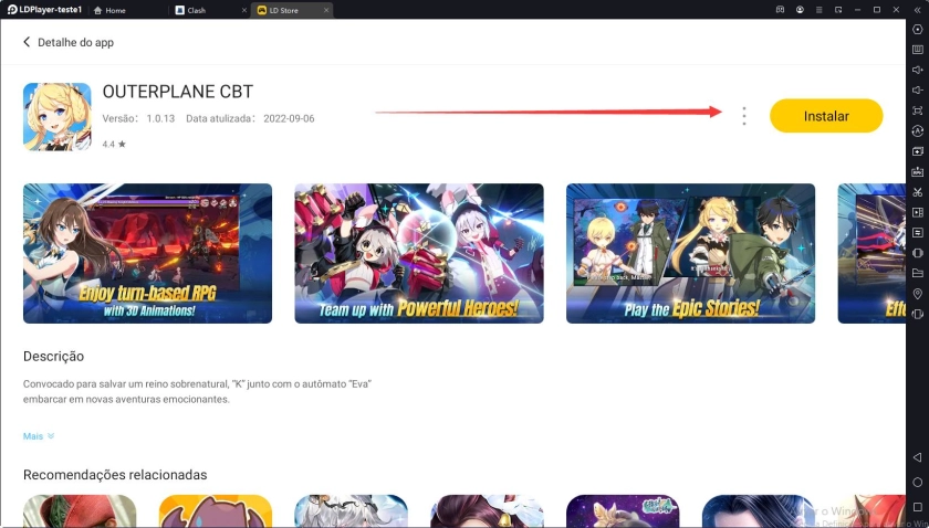 Como jogar o OUTERPLANE CBT com o melhor emulador de PC