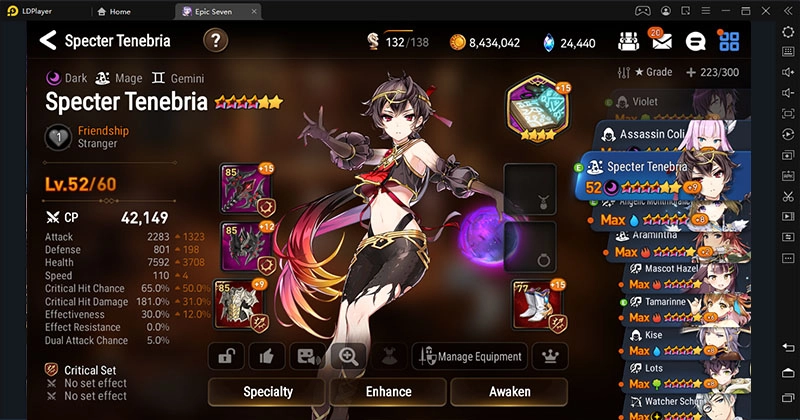 Melhor escolha para atualização da Moonlights Blessing no Epic Seven