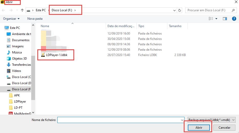 Como fazer backup e restauração no emulador ?
