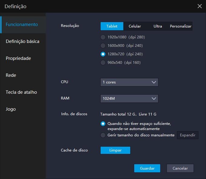 Como configurar CPU e RAM adequada para jogos ou aplicativos?