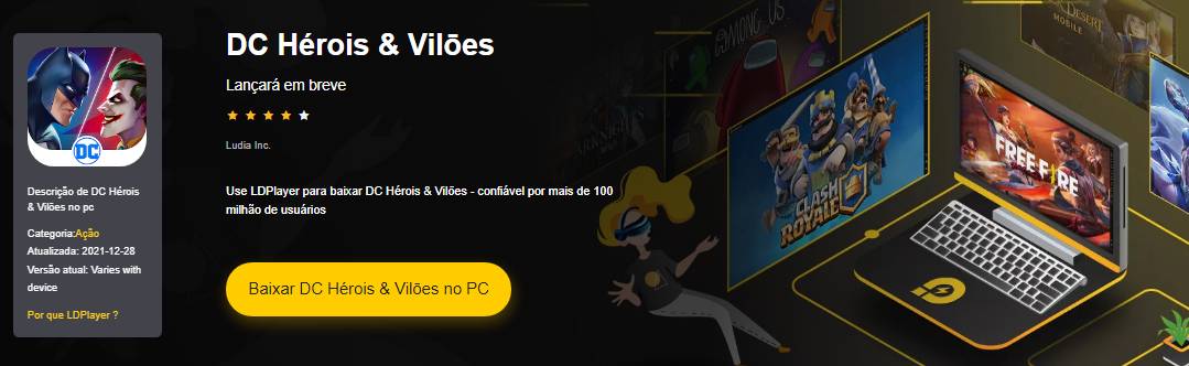 Combata o mal em DC Heroes e Villains! O jogo está em pré-registro!
