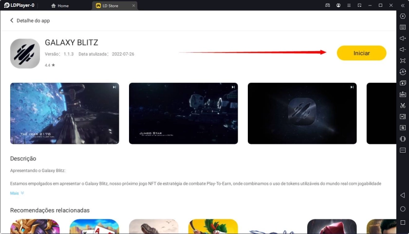 Como jogar o GALAXY BLITZ com o melhor emulador de PC