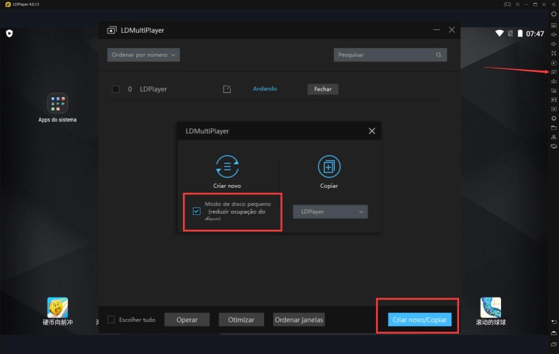 Como resolver o espaço de memória insuficiente no emulador