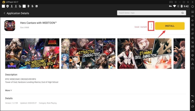 Como jogar Hero Cantare with WEBTOON™ no PC