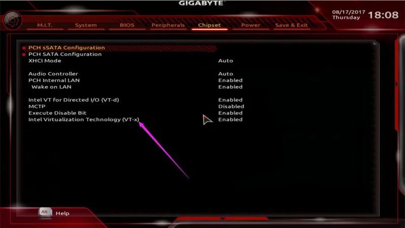 Habilitar Tecnologia de Virtualização (VT) - GIGABYTE