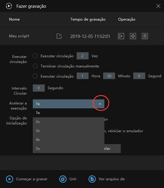 Guia para usuário - Como usar o Gravador de operações para gravar scripts
