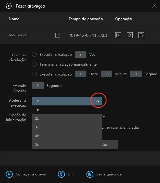 Guia para usuário - Como usar o Gravador de operações para gravar scripts