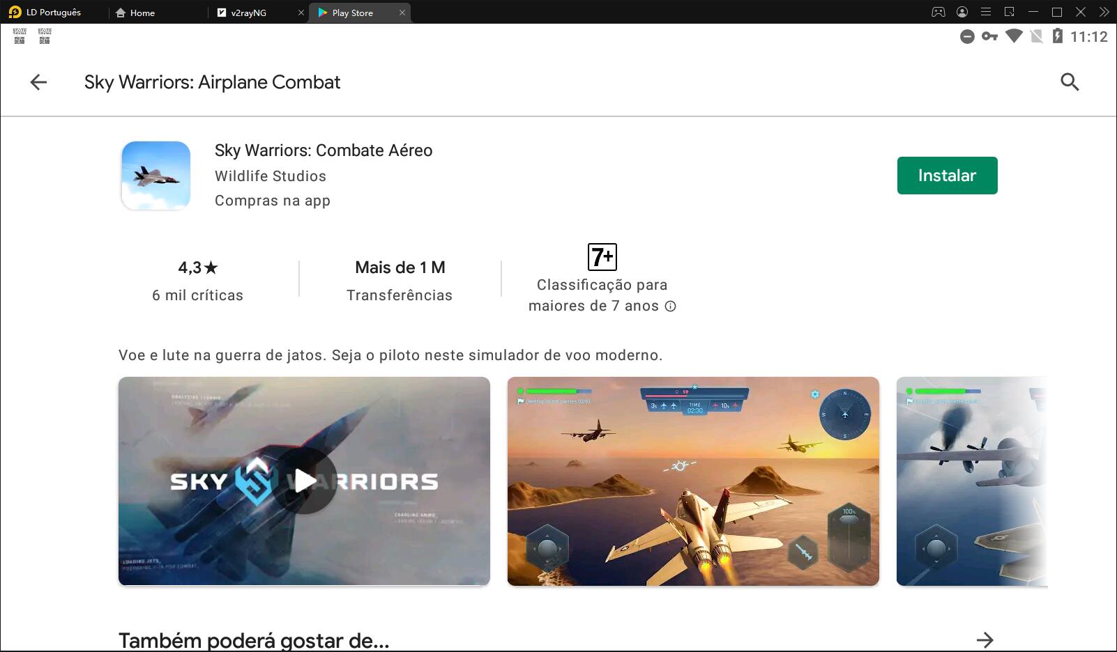 Jogue Sky Warriors: Airplane Combat no PC com LDPlayer