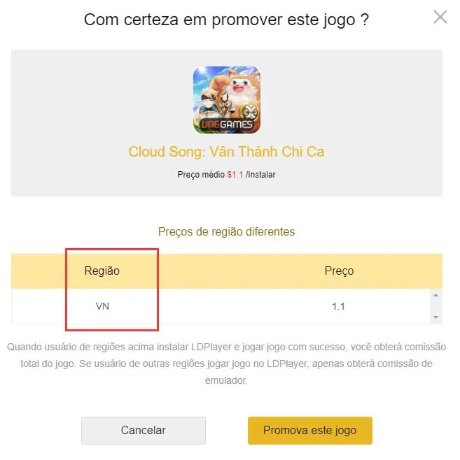 Oferta de jogo-Afiliado avançado