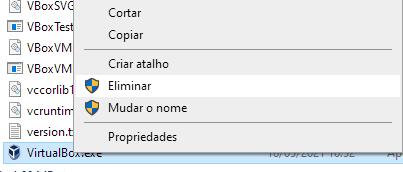 Solução de Windows 10 não suporta a VirtualBox