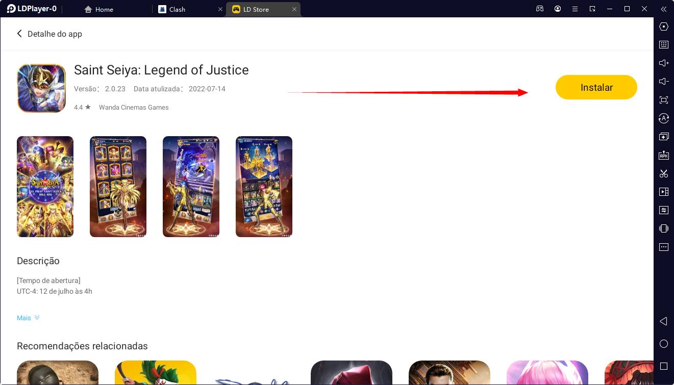 Como jogar o Saint Seiya: Legend of Justice com o melhor emulador de PC