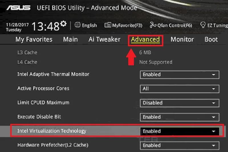 Método para entrar no Bios - ASUS