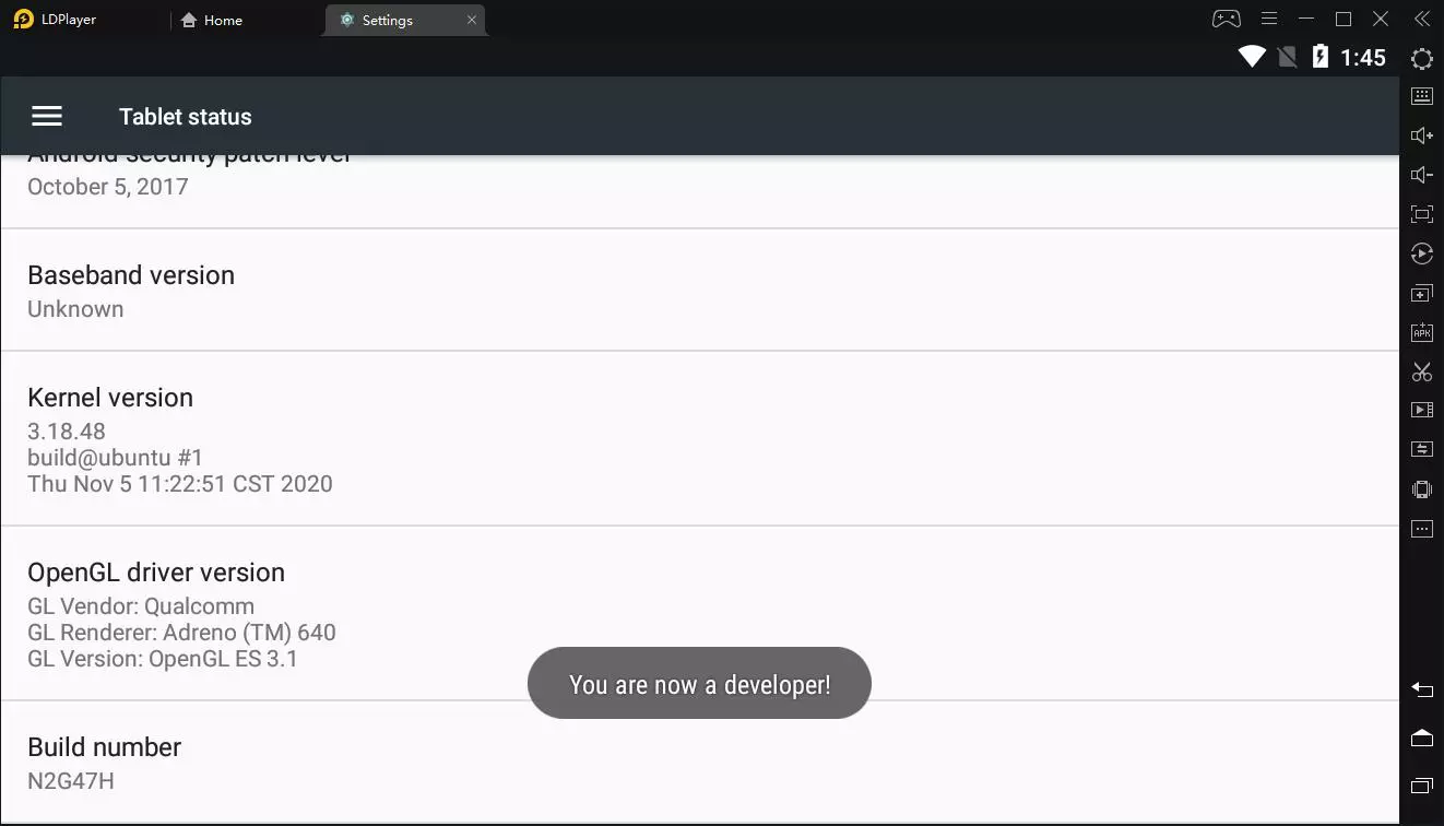Como obter permissão de desenvolvedor no LDPlayer ?