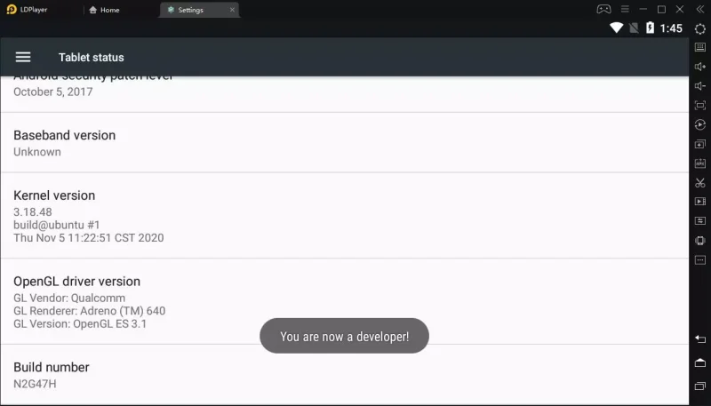 Como obter permissão de desenvolvedor no LDPlayer ?