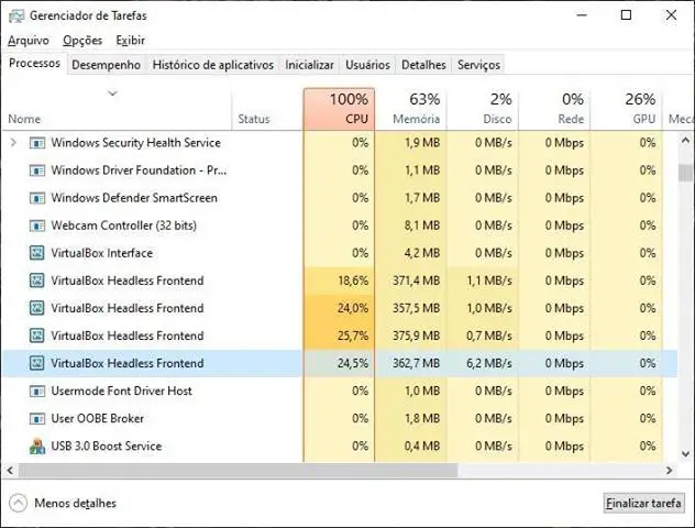 Usa multi-instância e CPU fica quase 100 % ???