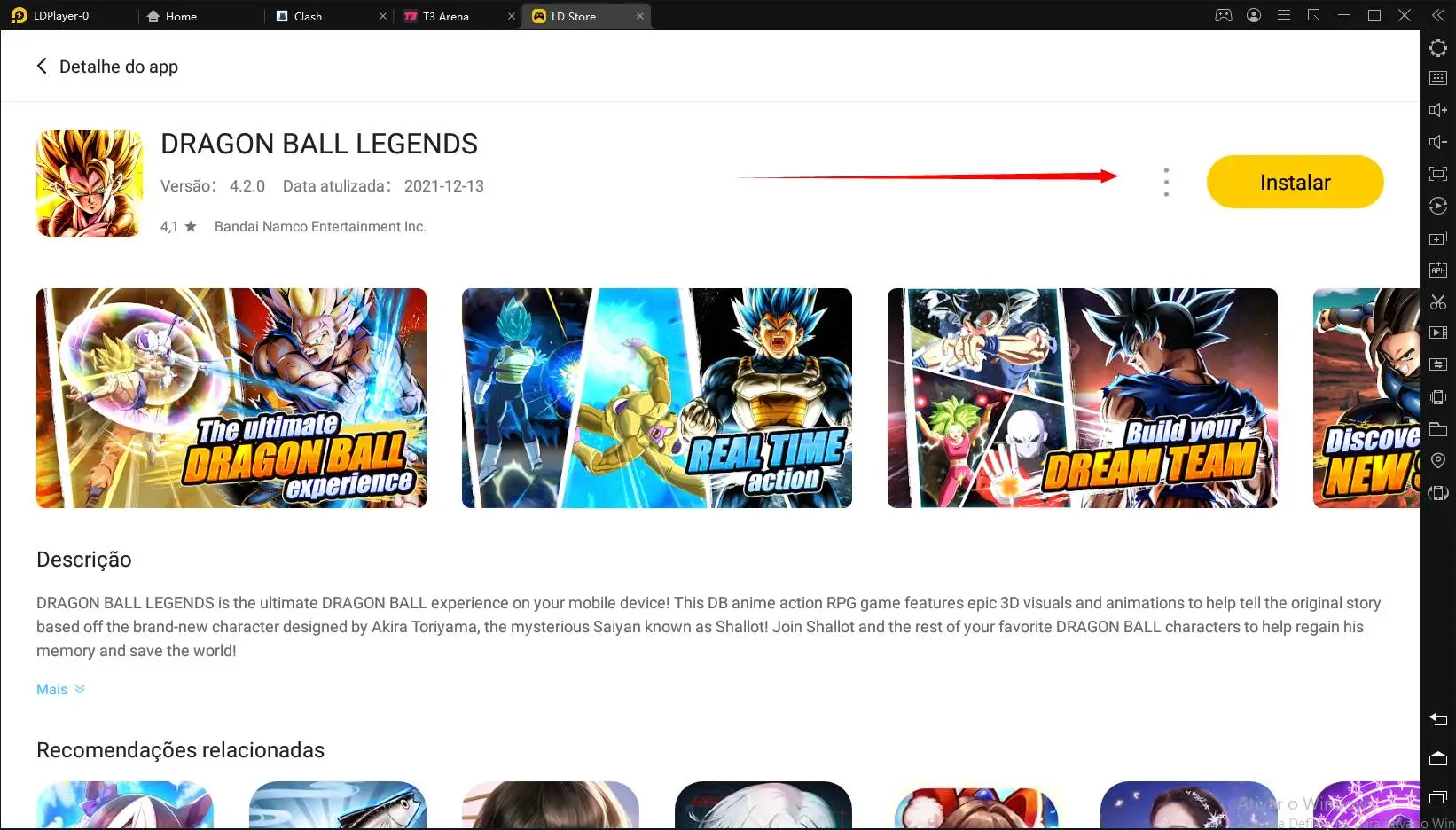 Como jogar o DRAGON BALL LEGENDS com o melhor emulador de PC