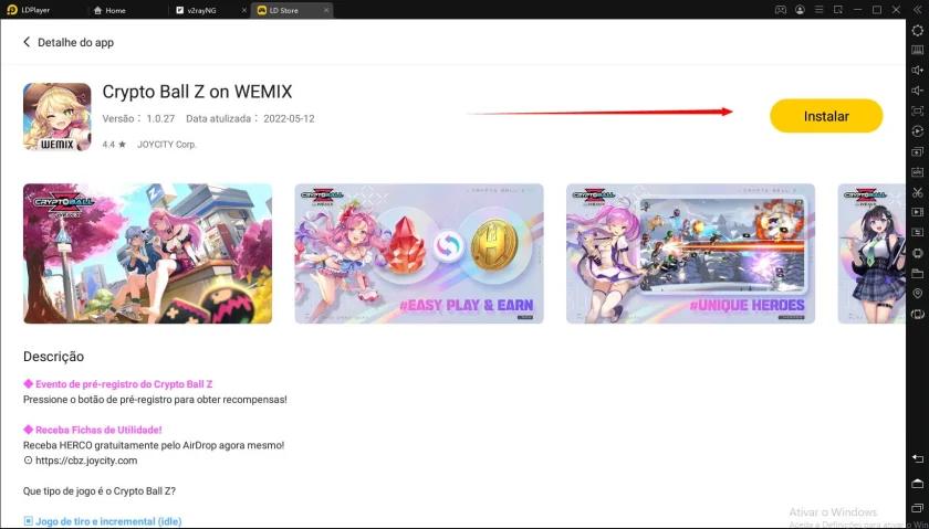Como jogar Crypto Ball Z on WEMIX no PC