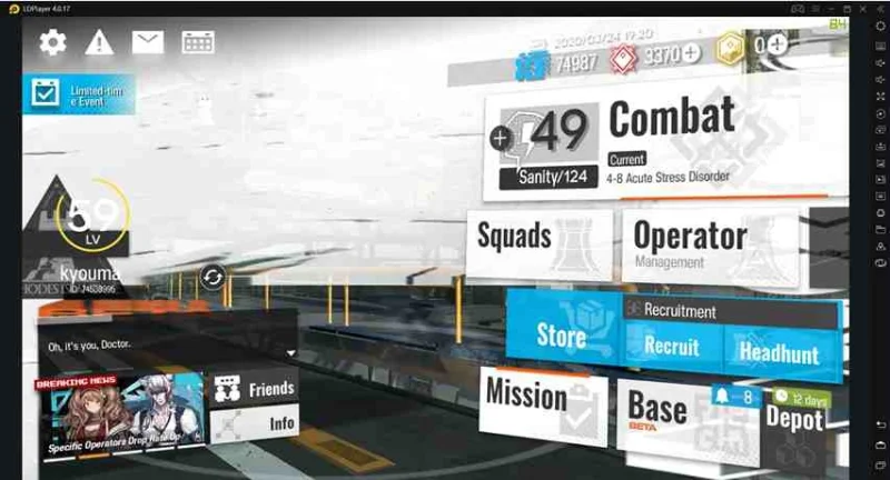 Como resolver a exibição do jogo está anormal no jogo Arknights ?