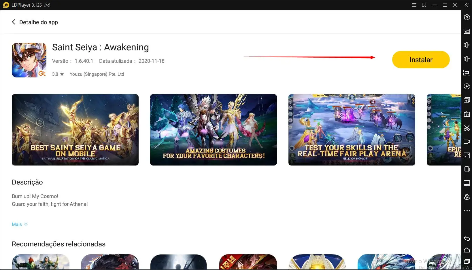 Como jogar Saint Seiya : Awakening no PC