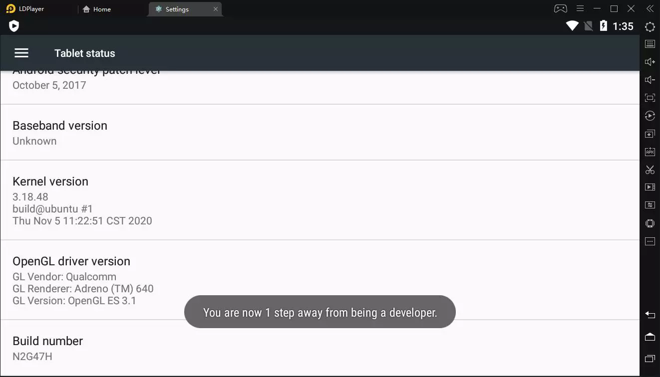 Como obter permissão de desenvolvedor no LDPlayer ?