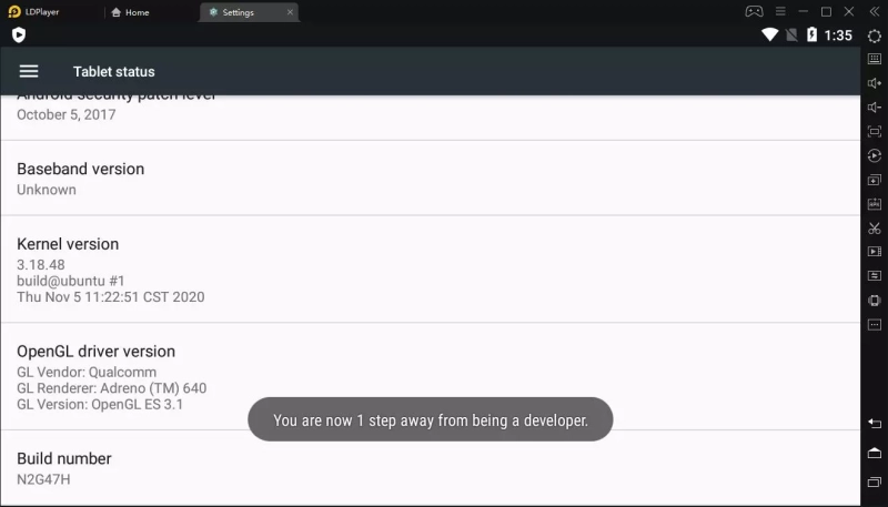 Como obter permissão de desenvolvedor no LDPlayer ?