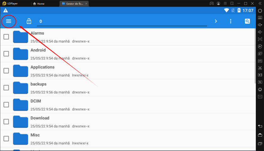 Como transferir arquivos entre o PC e o LDPlayer