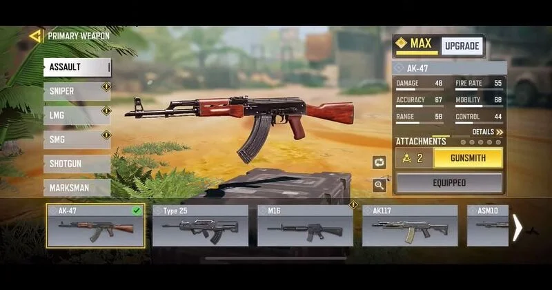 Call of Duty: Mobile-Como obter o máximo com AK 47