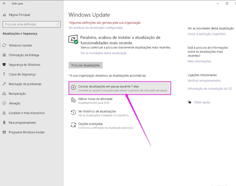 Trava em 43%,50%,94%,e aparece tela azul após atualização de Windows