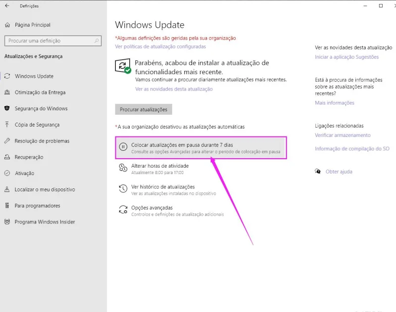 Trava em 43%,50%,94%,e aparece tela azul após atualização de Windows