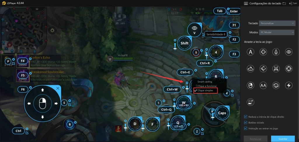 Introdução do teclados de League of Legends: Wild Rift 