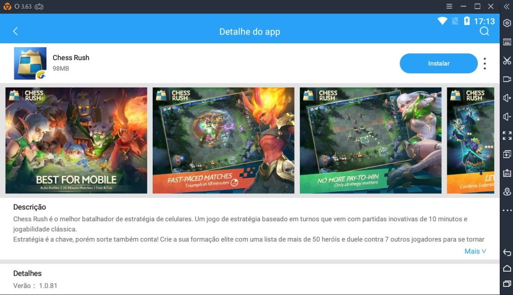 Como jogar Chess Rush em PC