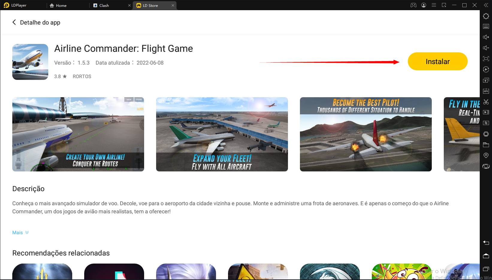 Baixar e Jogar AIRLINE COMMANDER: Jogo de voo no PC & Mac (Emulador)